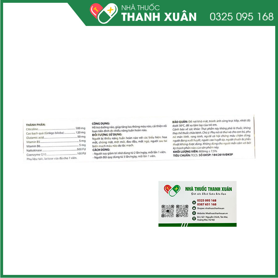 Viên uống Ocetin giúp hỗ trợ tăng lưu thông máu não, cải thiện hội chứng tiền đình